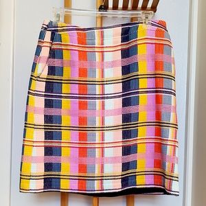 Retro multicolored cotton rayon skirt WITH POCKETS!